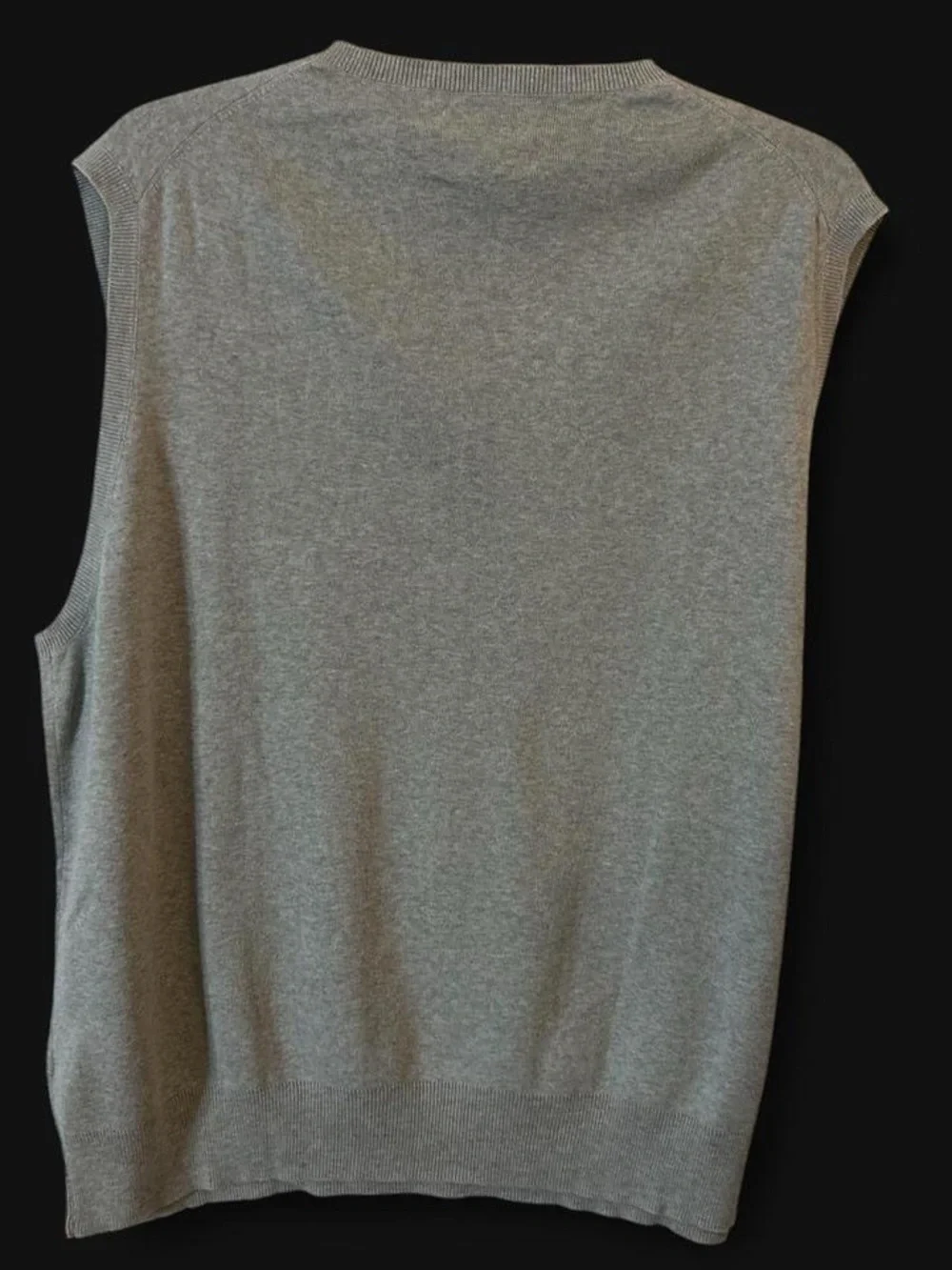 Ralph Lauren Men’s Heathered Gray V-Neck Sweater Vest 100% Pima Cotton